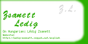 zsanett ledig business card