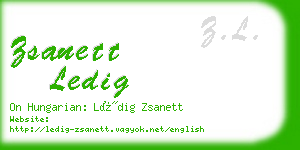 zsanett ledig business card